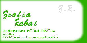 zsofia rabai business card